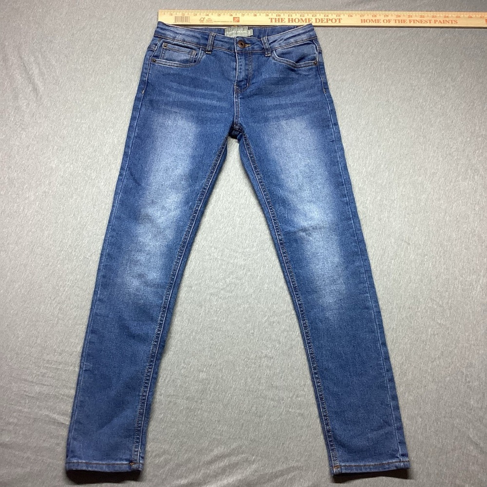 Girls Lucky Brand Skinny Jeans Size 14 Adjustable Waist Med Wash Faded